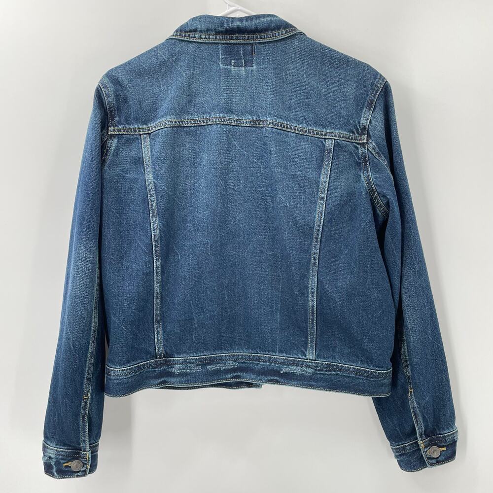 American Eagle Women's Denim Jacket Button Up Short, 100% Cotton, Sz. L - Picture 3 of 8